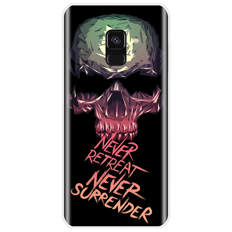 For Samsung Galaxy A5 A7 A8 2015 A3 2016 2017 A9 2018 Retro Style Flower Skull Soft Silicone Phone Case | Мобильные телефоны и
