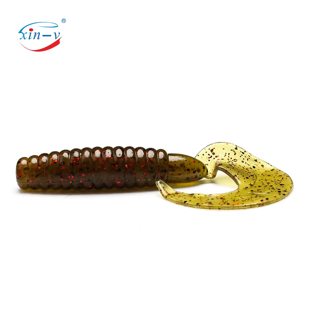 10pcs/lot 70mm 4.5g Soft KAL70 Artificial Bait Shad Swimibaits Grub Small Bass Fishing Lure for Jig Worm Head 6 Colors | Спорт и