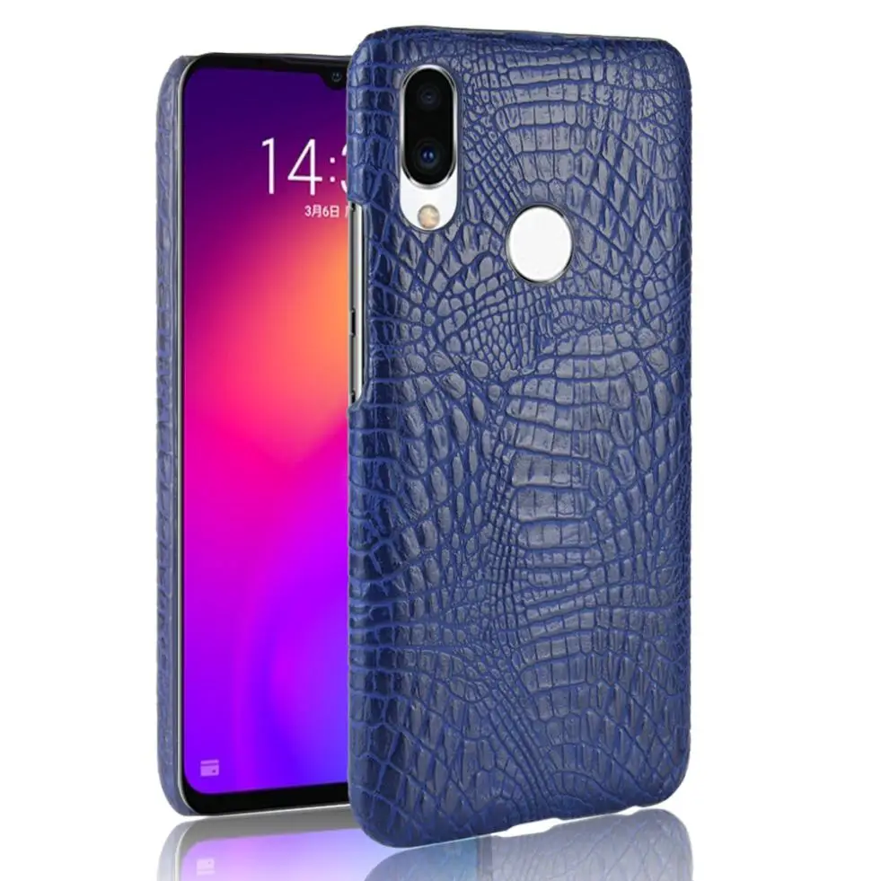 Чехол для Meizu Note 9 с роскошной текстурой крокодила ударопрочный жесткий защитный