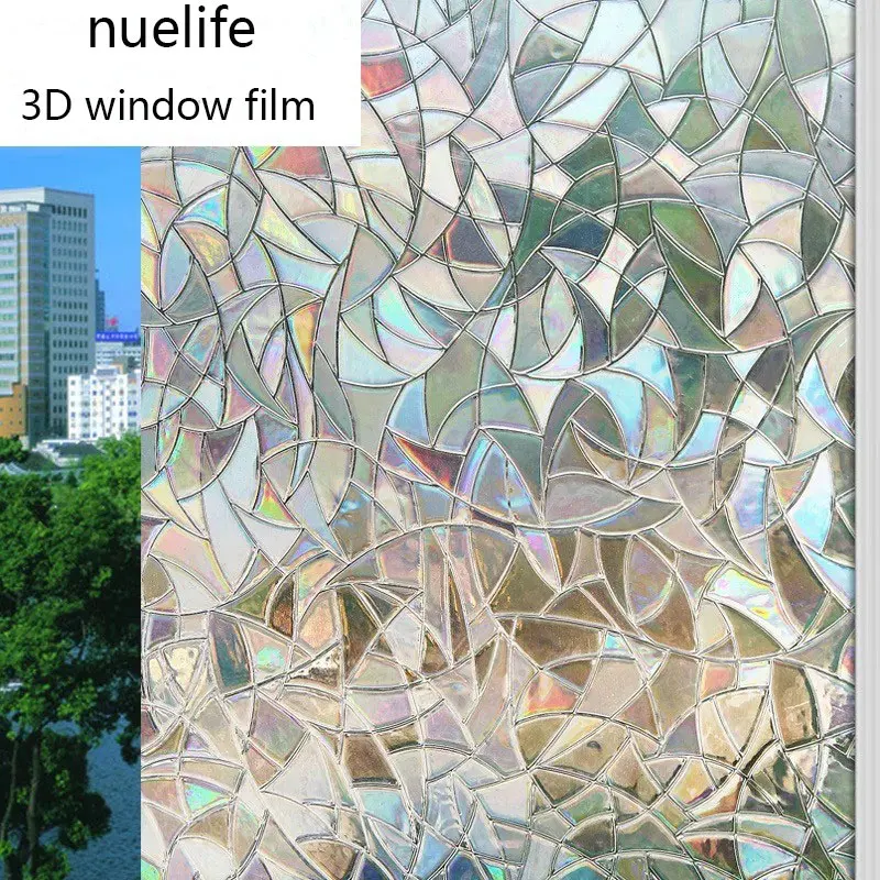 Тонированная оконная пленка 3D окрашенная электростатическим неравномерным