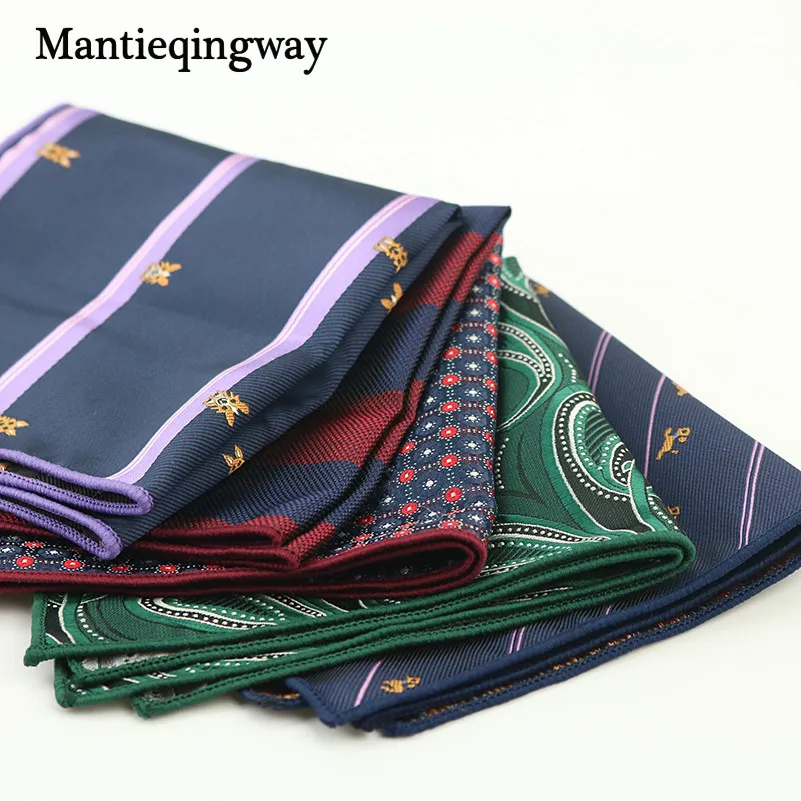 Mantieqingway Пейсли носовой платок из полиэстера Карманный квадратный для мужчин