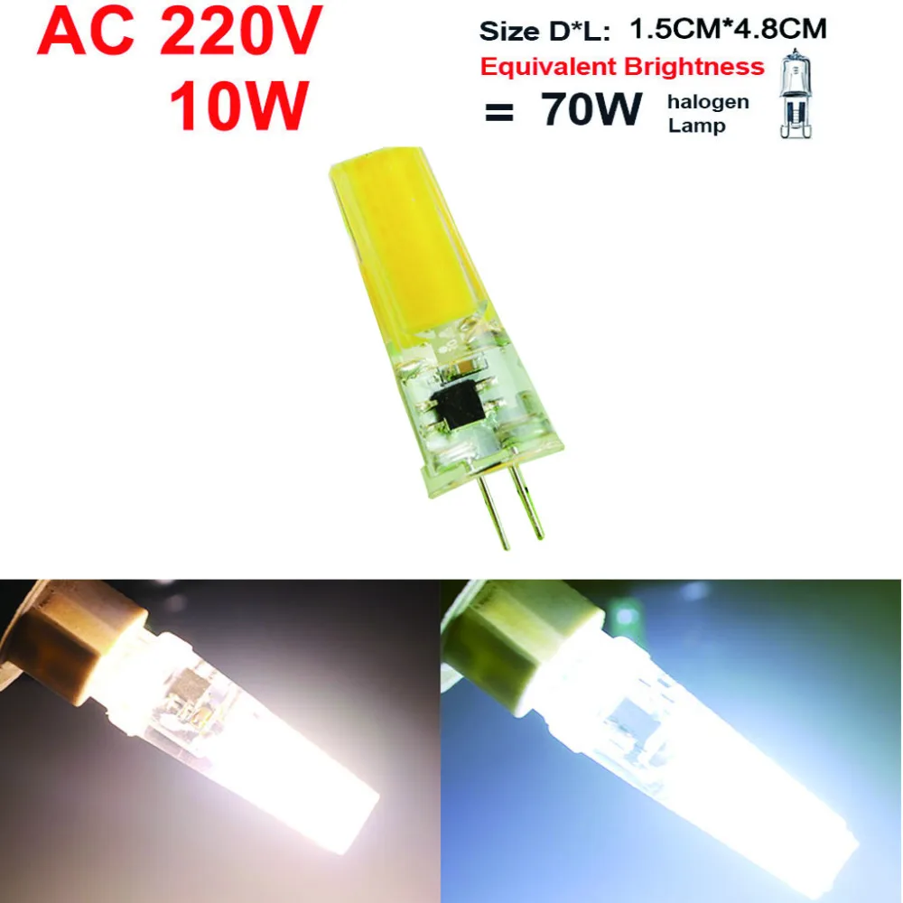 Jiaderui G4 Светодиодные лампы COB 12 В AC DC 6 Вт 220 10 Хрустальные светодиодные Lampara Bombilla