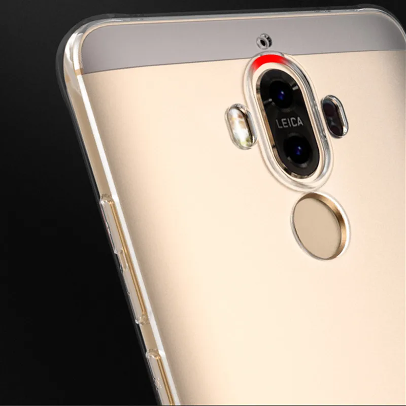 Mate 9 тонкий мягкий чехол прозрачный телефон Fundas Para Капа ТПУ для Huawei задняя крышка