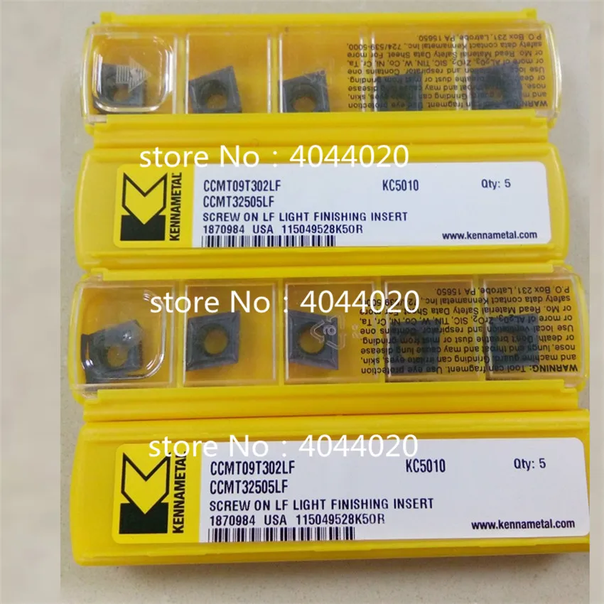 

100% Оригинальный Kennametal CCMT09T302LF KC5010 ccmt32.0, 505lf KC5010 5 шт./1 коробка, токарные инструменты с ЧПУ, карбидные вставки