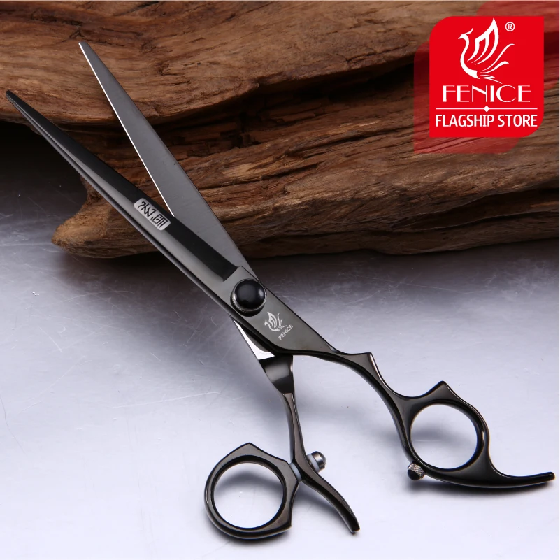 

Fenice Japan 440C 6.0 inch 7.0 inch pet dog hair cutting grooming scissors with rotate thumb handle