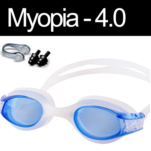 Myopia -4.0 Blue Оптические очки для плавания, для детей, анти-туман, рецепт, очки для плавания, для детей 3-15 лет, близорукость, спортивные очки, диоптрий для бассейна - Цвет: Myopia -4.0 Blue