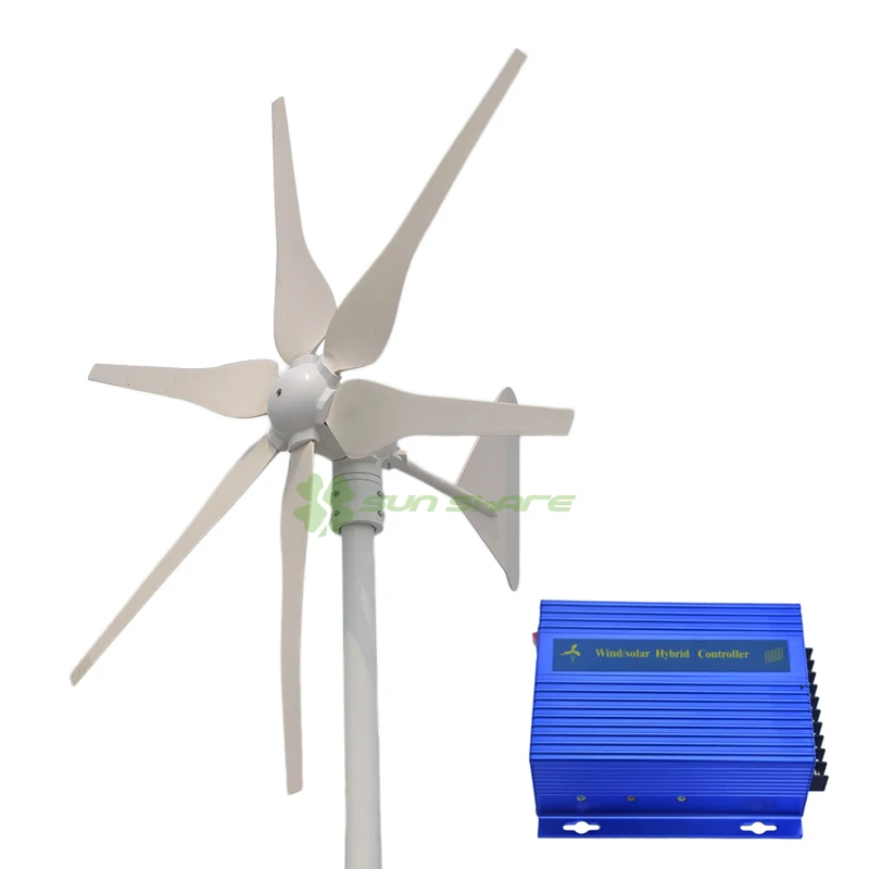 Бесплатная доставка! Максимальная мощность 400 Вт с 6 лезвия низкая скорость ветра