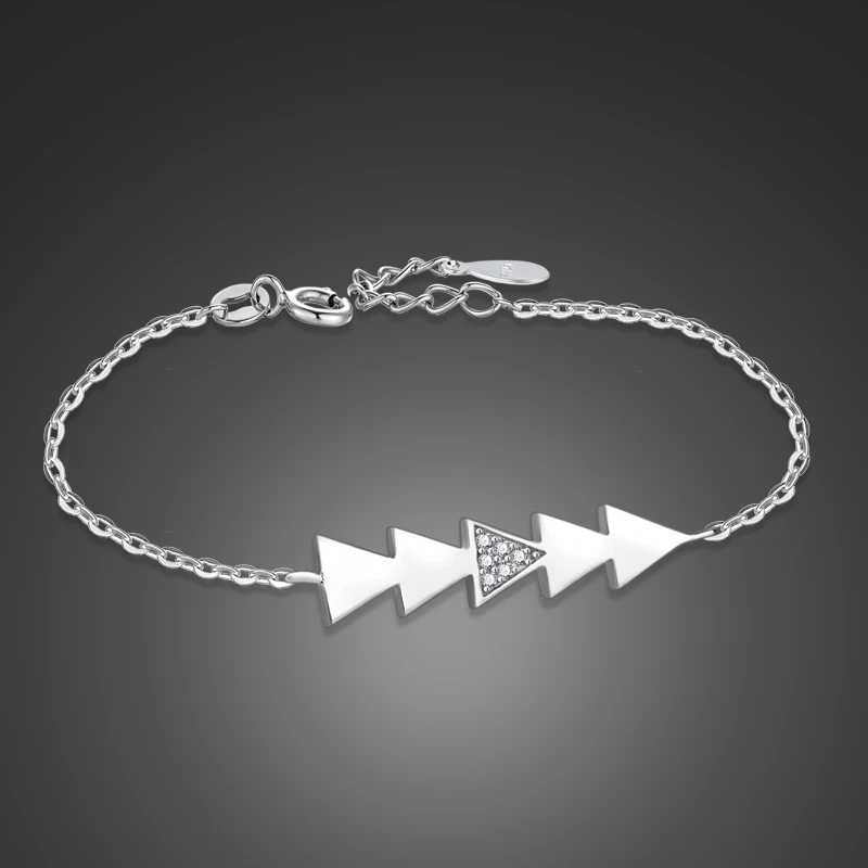 Браслет с австрийскими белыми кристаллами из серебра 100% пробы|Гибкие и жесткие