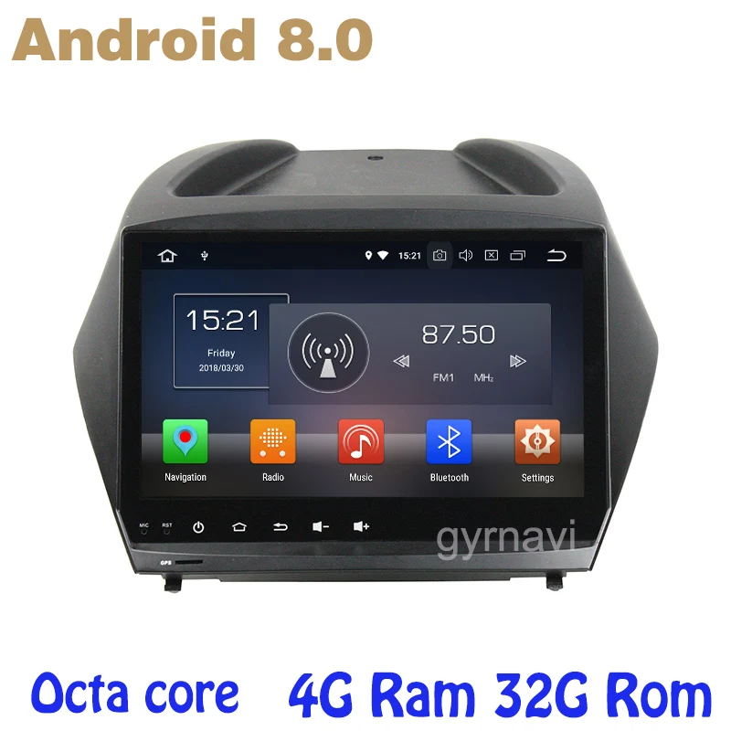 9 inch Android 8 0 автомобилей радио gps для hyundai IX35 Tucson 2009 2014 с восьмиядерным PX5 4 г