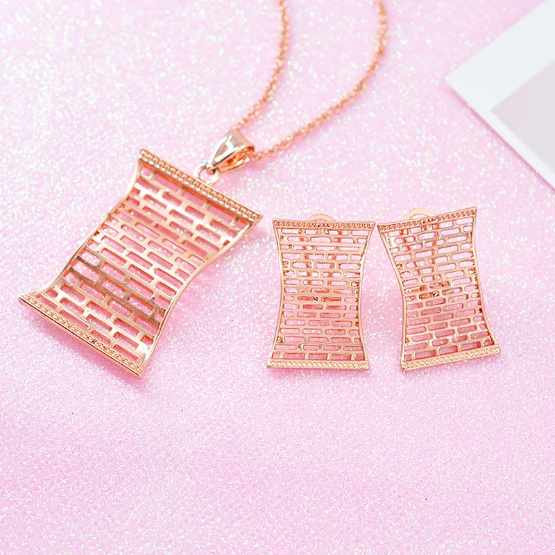 Комплект ювелирных изделий Sunny Jewelry для женщин квадратные украшения серьги