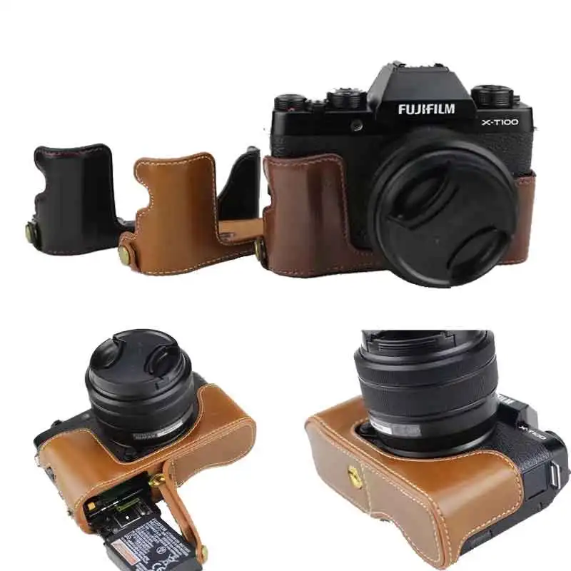 Задняя защитная крышка для фотоаппарата Fujifilm Fuji XT100 из искусственной кожи XT