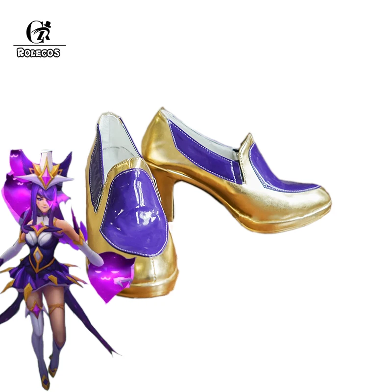 

ROLECOS Game LOL Cosplay Shoes Star Guardian Syndra Cosplay Shoes Syndra LOL Game Women Cosplay Shoes