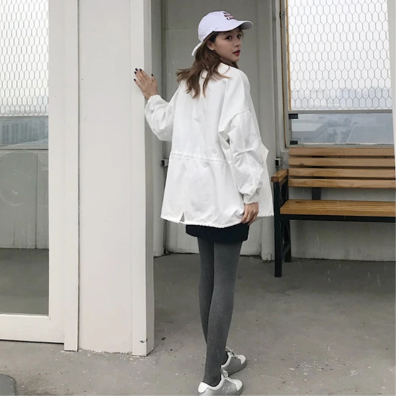 

2018 Spring Autumn New Fashiom Women's Clothing Boutique Standing Collar Coat Harajuku High Quality Female Hip Hop Jacket YZH407