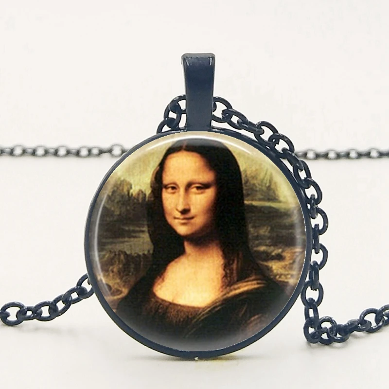 

Fashion Accessories Classic Mona Lisa Time Glass Gem Necklace Birthday Gift Pendant Necklace Welcome To Map Custom