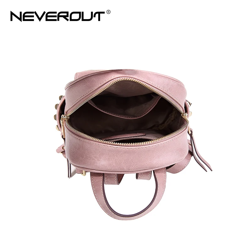 NEVEROUT новинка известный бренд Раздельный кожаный рюкзак Женские винтажные