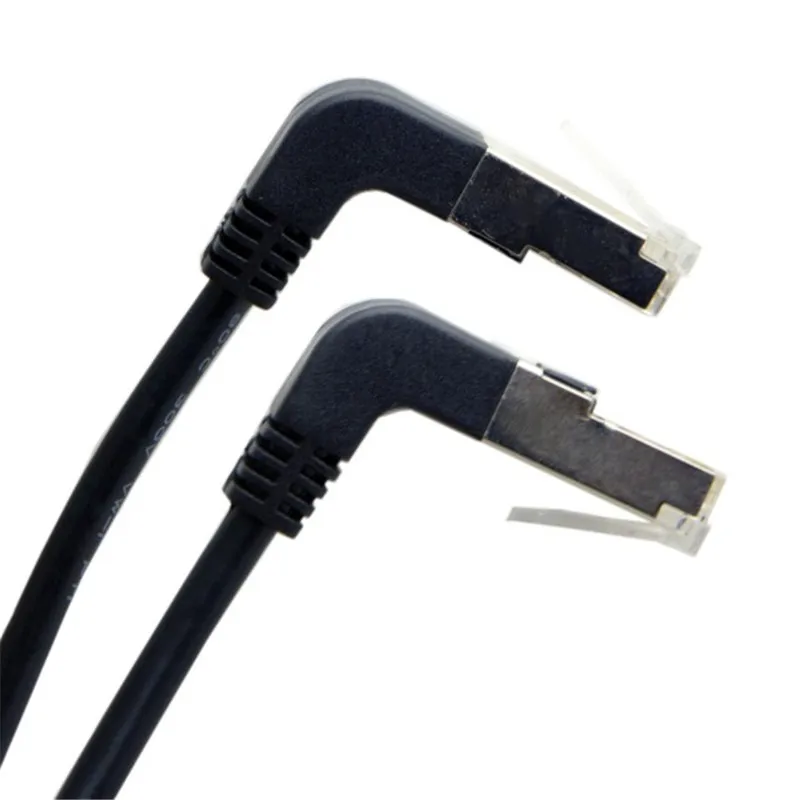 Вниз и вверх Угловой 90 градусов 8P8C FTP STP UTP Cat 5e Lan Ethernet сетевой патч корд кабель 50
