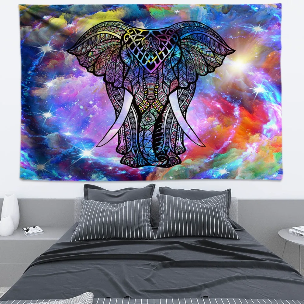 Гобелен с большим слоном большие настенные Висячие 3D Животные Psychedelic гобелены