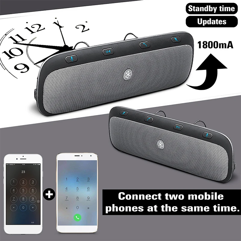 LENTAI 1 комплект Bluetooth автомобильный набор свободные руки Динамик телефон