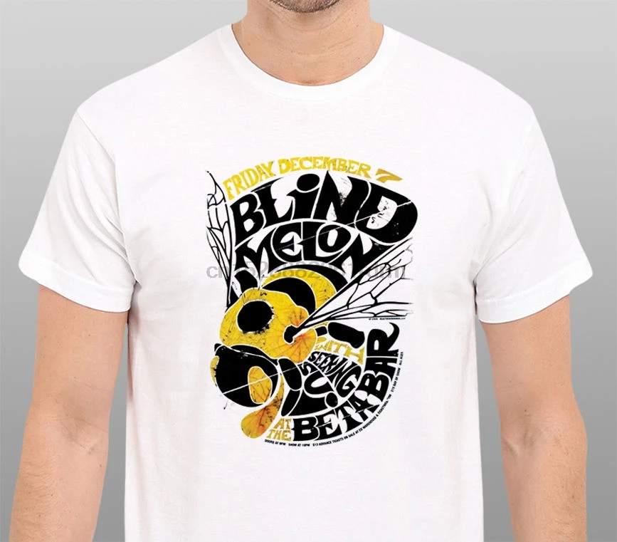 Забавные Рубашки с круглым вырезом коротким рукавом BLIND MELON винтажная концертная