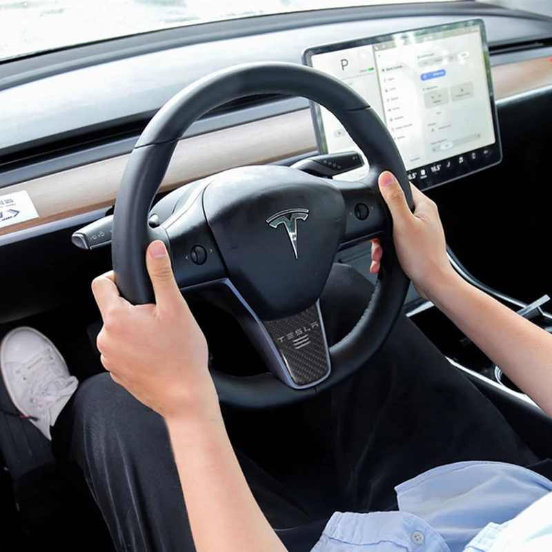 1 шт. декоративная наклейка на руль Tesla Model 3 | Автомобили и мотоциклы