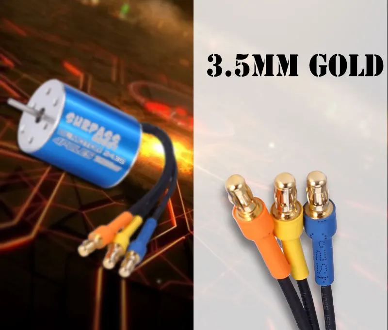 Бессенсорный бесщеточный двигатель SURPASS HOBBY 2435 4800KV 4P с 25 А бесщеточным ESC Combo для 1/16