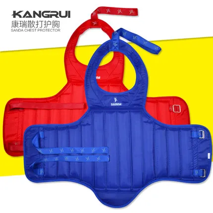 KANGRUI Sanda MMA боксерский тхэквондо каратэ защита для груди взрослые дети красный