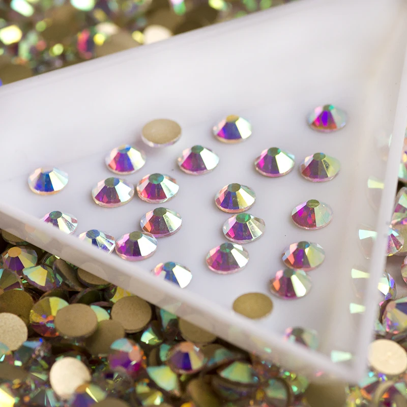 2028NoHF SS16 AB Flatback Стразами Nail Art Украшения Камень Кристалл не Исправление 4мм | Дом и