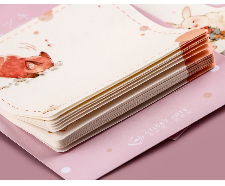 Mr paper, 30 шт./лот, 6 видов конструкций, Kawaii, Мультяшные животные, кролик, лиса, блокнот для заметок, блокнот, дневник, самоклеющиеся заметки, блокнот s