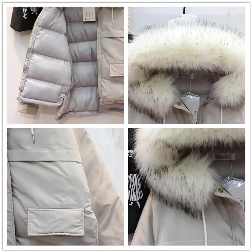 Женское зимнее пальто с капюшоном и воротником из искусственного меха L1790 |