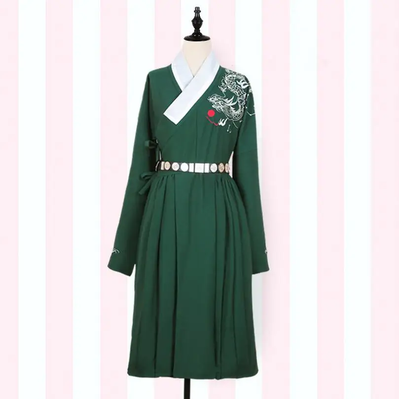 Женское и мужское традиционное китайское платье с вышивкой дракона модель wj981 в