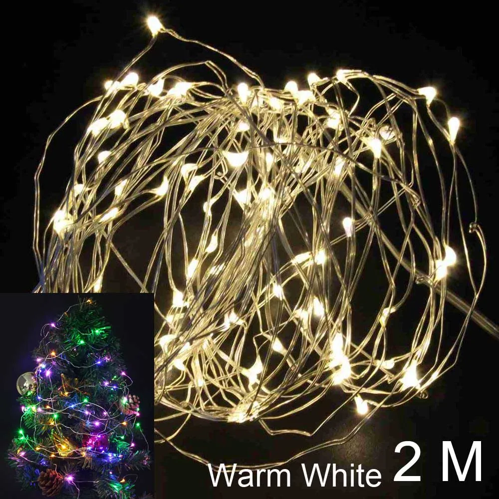 2m warm white Мяч/Фламинго светодиодный гирлянды Батарея гирлянда светодиодный украшения на Рождество для отдыха и вечеринок светодиодный свет декор для приготовления пищи на воздухе дома - Цвет: 2m warm white
