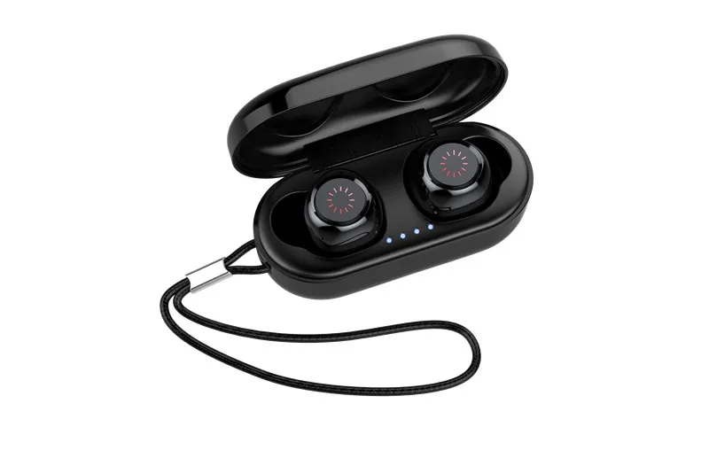 black Yinyoo Q65 беспроводные Bluetooth наушники Bluetooth V5.0 TWS Bluetooth наушники с шумоподавлением наушники с громкой связью спортивные наушники - Цвет: black