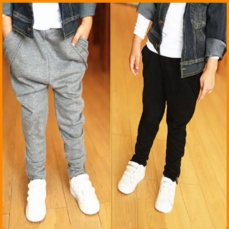 Boys Casual Pants Children Fashion Zipper Harlan Pants Kids/Baby Spring/Autumn Cotton Clothes