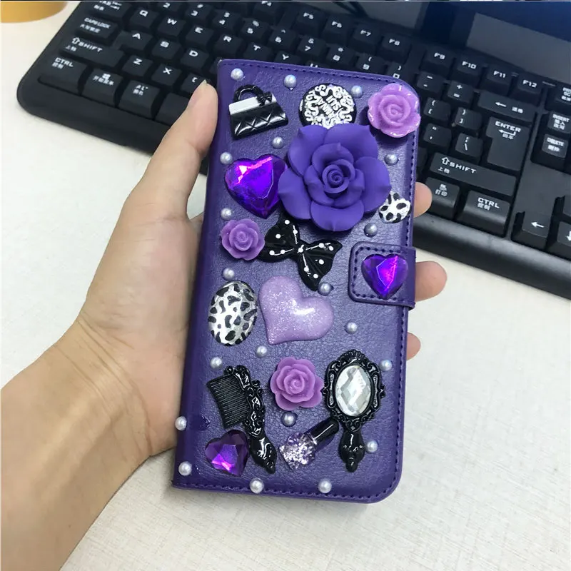 XINGDUO 3D Цветы Стразы кожаный бумажник чехол Чехол для samsung Galaxy S4/S5/S6/S6 Edge/S7/S7 Edge/S8/S8 Плюс/S10 5G/M10/M20