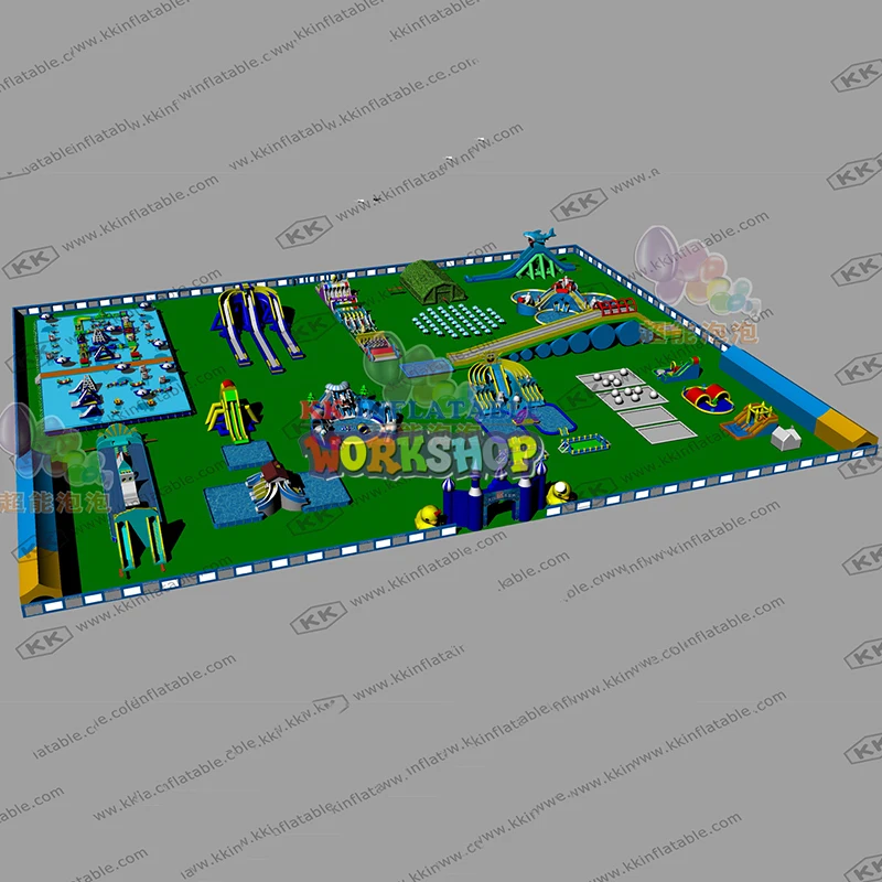Beste Custom Aantrekkelijke Opblaasbare Commerciële Populaire Pvc Dekzeil Opblaasbare Water Slide Park Met Beugel Zwembad