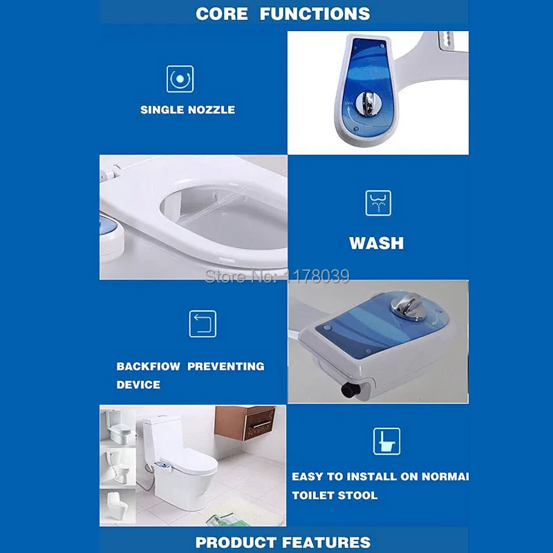 Неэлектрическое механическое биде для туалета портативное туалетное устройство