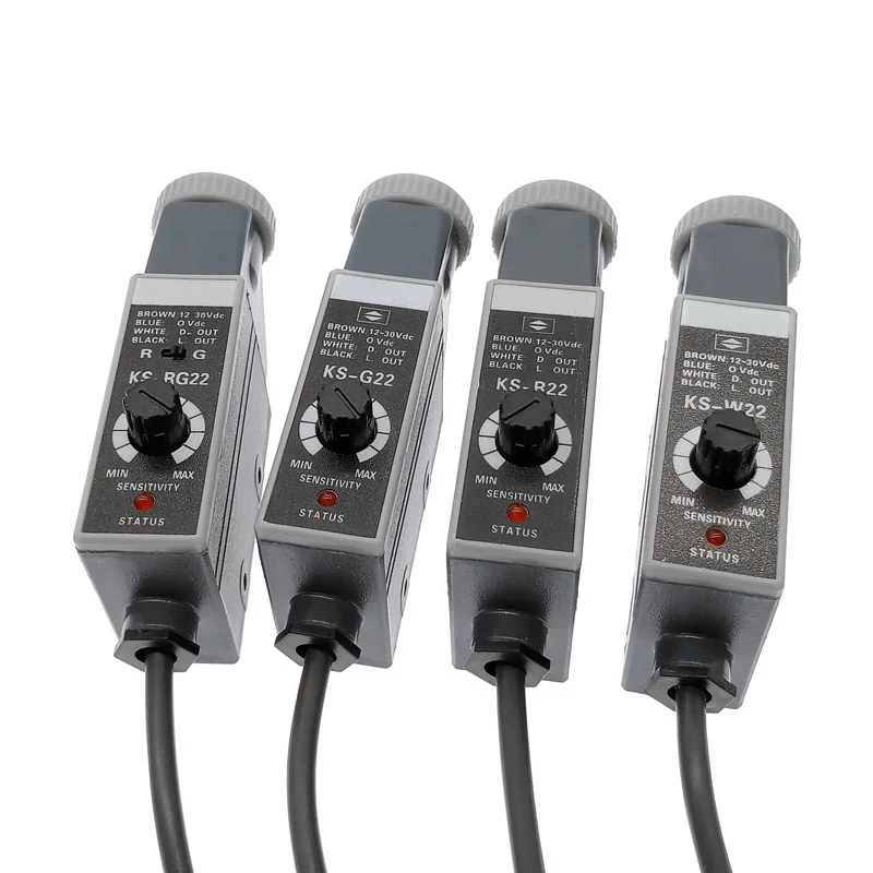 KS-W22 датчик цветной маркировки KS-G22 KS-R22 10-30 в фотоэлектрический переключатель Датчик цветового кода KS-RG22 KS-WR22