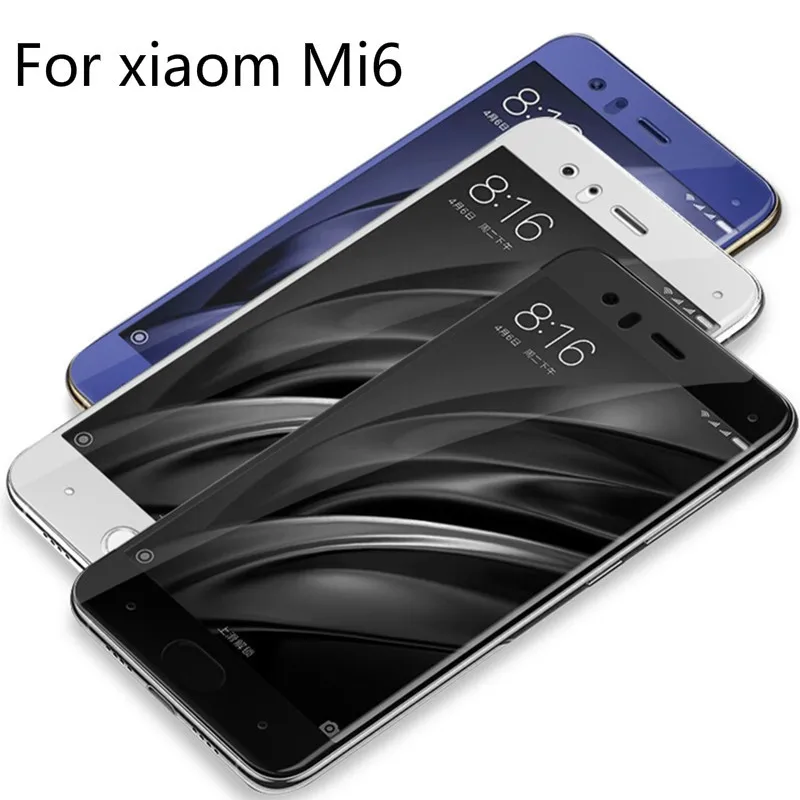 Высококачественное Закаленное стекло для Xiaomi mi6 закаленное 2.5D 9H полное покрытие