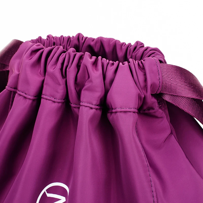 Фиолетовый женский рюкзак на шнурке повседневный легкий складной дорожный ранец