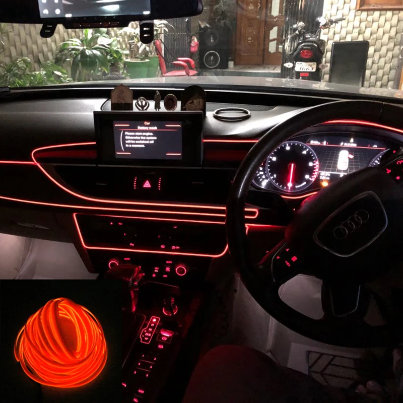 Гибкая неосветодиодный светодиодная световая полоса SNCN для салона автомобиля Fiat