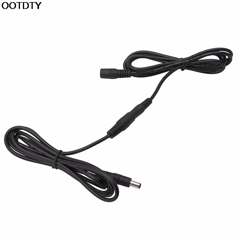 1pcs OOTDTY 1.5m/3m/5m Audio Extension Cable 5.5mm x2.1mm Female To Male Adapter DC Power Cord Lead Connector |