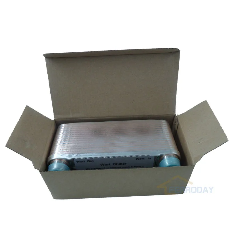 Новый Топ качество 20 пластин сусла чиллер нержавеющая сталь 304 пластинчатый