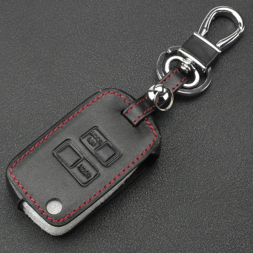 jingyuqin Leather 2 Buttons Car Key Cover Cases For Toyota Yaris Carina Corolla Avensis Switch Holder | Автомобили и мотоциклы