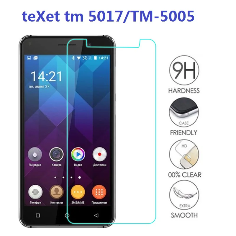 Texet TM 5005 пленка из закаленного стекла для teXet tm 5017/TM 5 0 дюйма 9H 2.5D Защитная