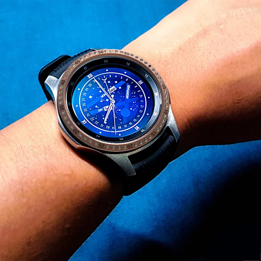For Samsung Galaxy Watch 42/46MM Bezel Ring Adhesive Cover Anti Scratch Crystal Diamond Smart watch Wearable accessories#618