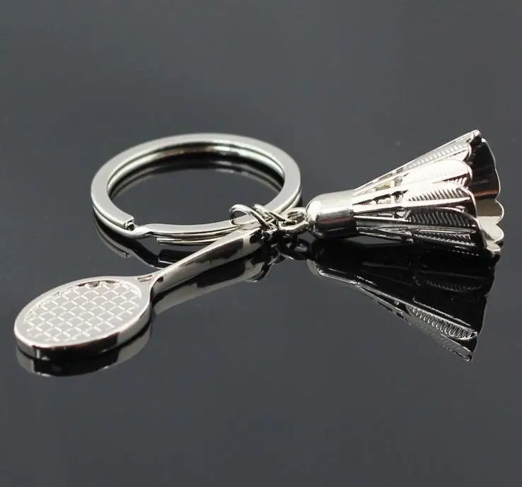 

Free shipping(50pcs/lot)key chain colorful badminton