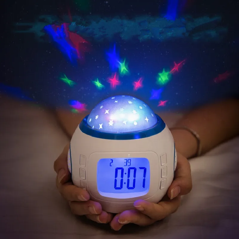 Светодиодный ночник для спальни креативный будильник прикроватная лампа