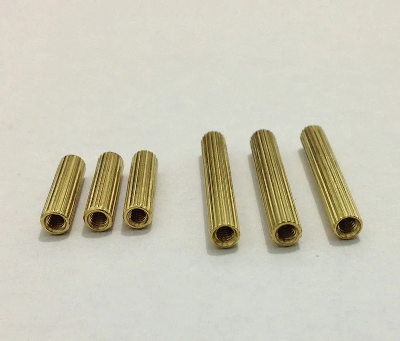 

50pcs M2 Knurled copper column double pass circular Standoff security column monitoring Brass column camera screw column
