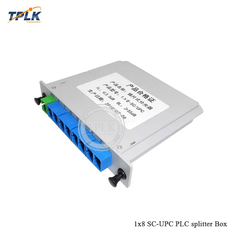 10 шт./лот SC UPC PLC 1X8 волоконно оптический распределитель блок кассеты FTTH