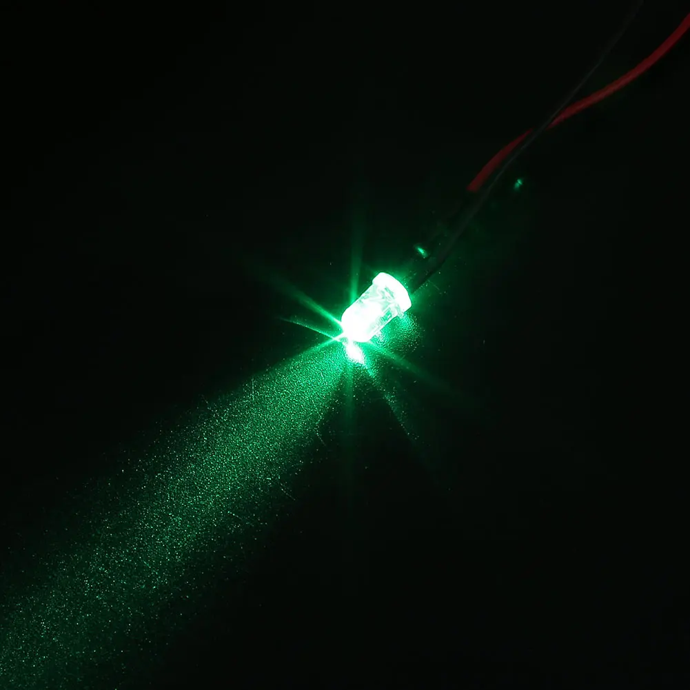 10 шт. 5 мм LED DC 12 в 20 см Предварительно проводной белый красный зеленый УФ RGB Диодная